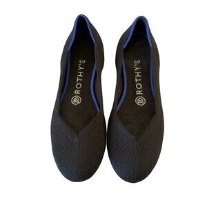 Rothy's Black Solid Round Toe  The Flat Ballet Flats Shoes Size 6.5